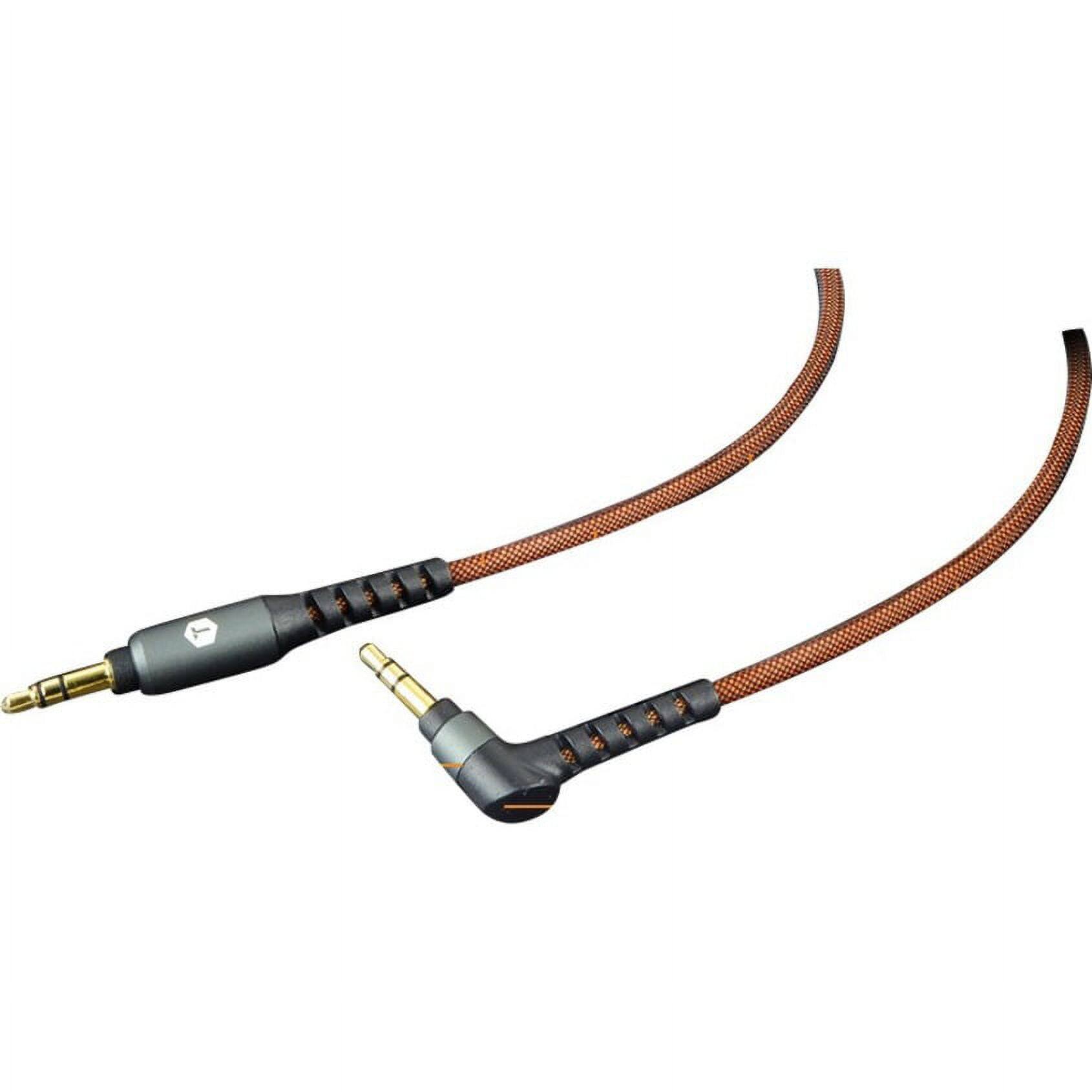Front. ToughTested - ToughTested Heavy Duty 3.5mm Auxiliary Audio Cable, Black/Brown - Multicolor.