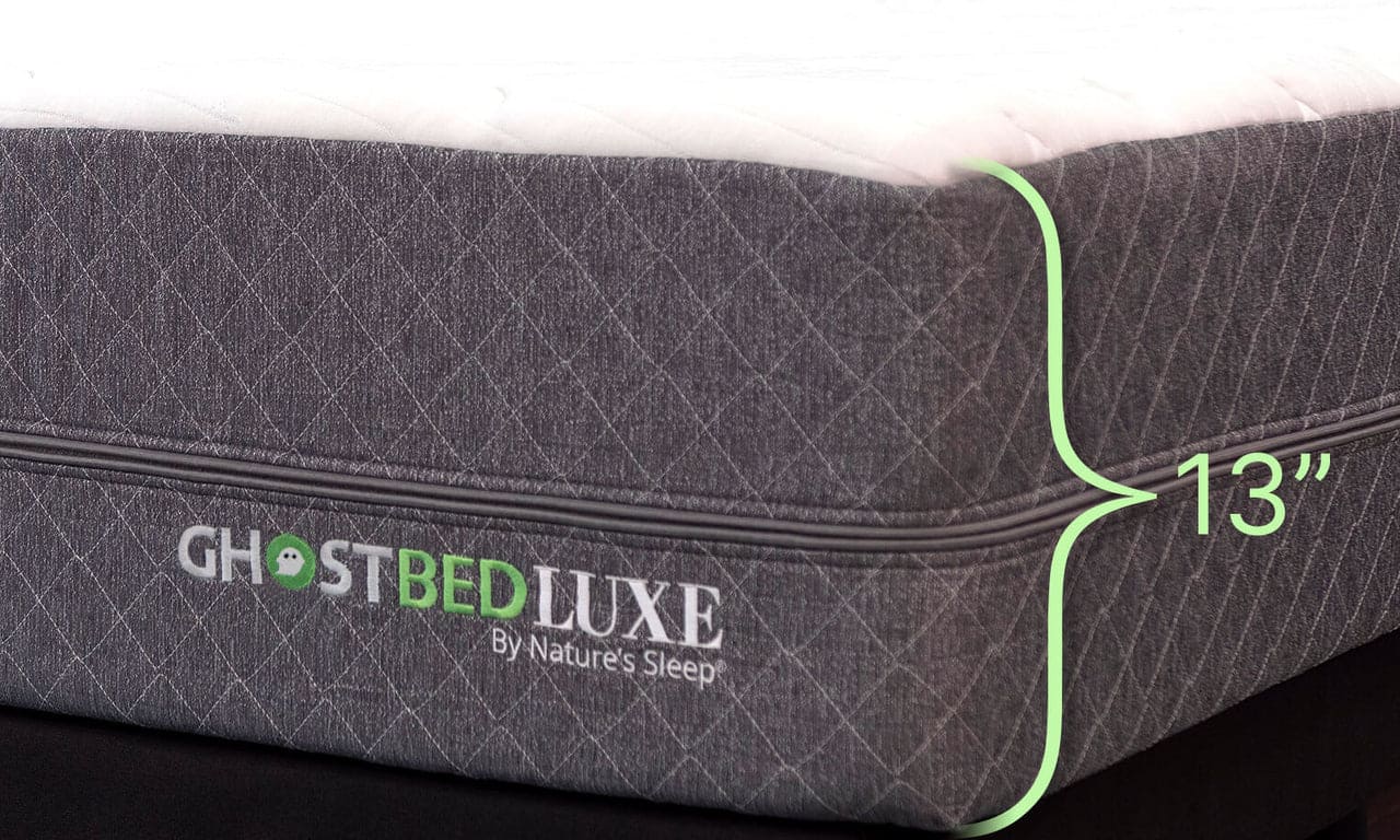 Alt View 11. Ghostbed - Luxe 13" Profile MF Mattress-Cal King - White.