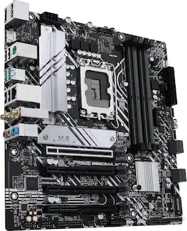 ASUS - PRIME B660M-A AC D4 Intel B660 Micro-ATX Motherboard, LGA 1700, DDR4, PCIe 4.0, WiFi 5, Bluetooth 5.1, Dual M.2
