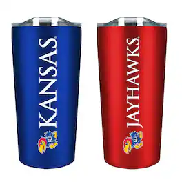 The Fanatic Group - Kansas Jayhawks 18oz. Soft Touch Tumbler Two-Piece Set - Multicolor