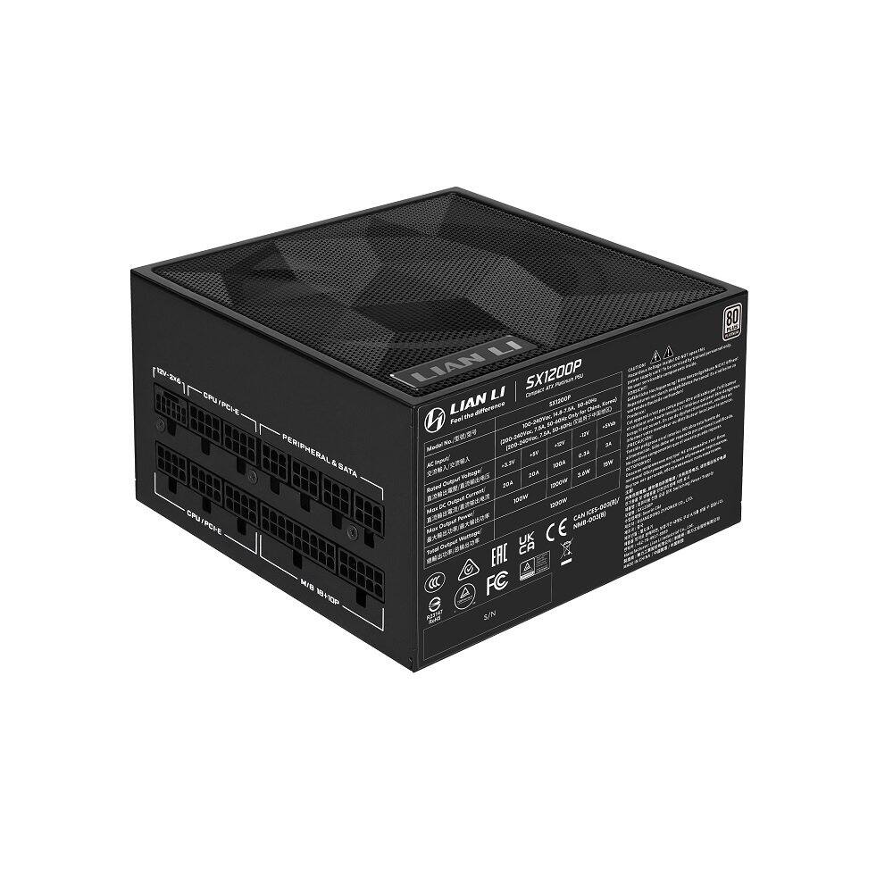 Lian Li SX1200P 1200W Compact PSU ATX 3.1/PCIe 5.1 140mm Fan Full