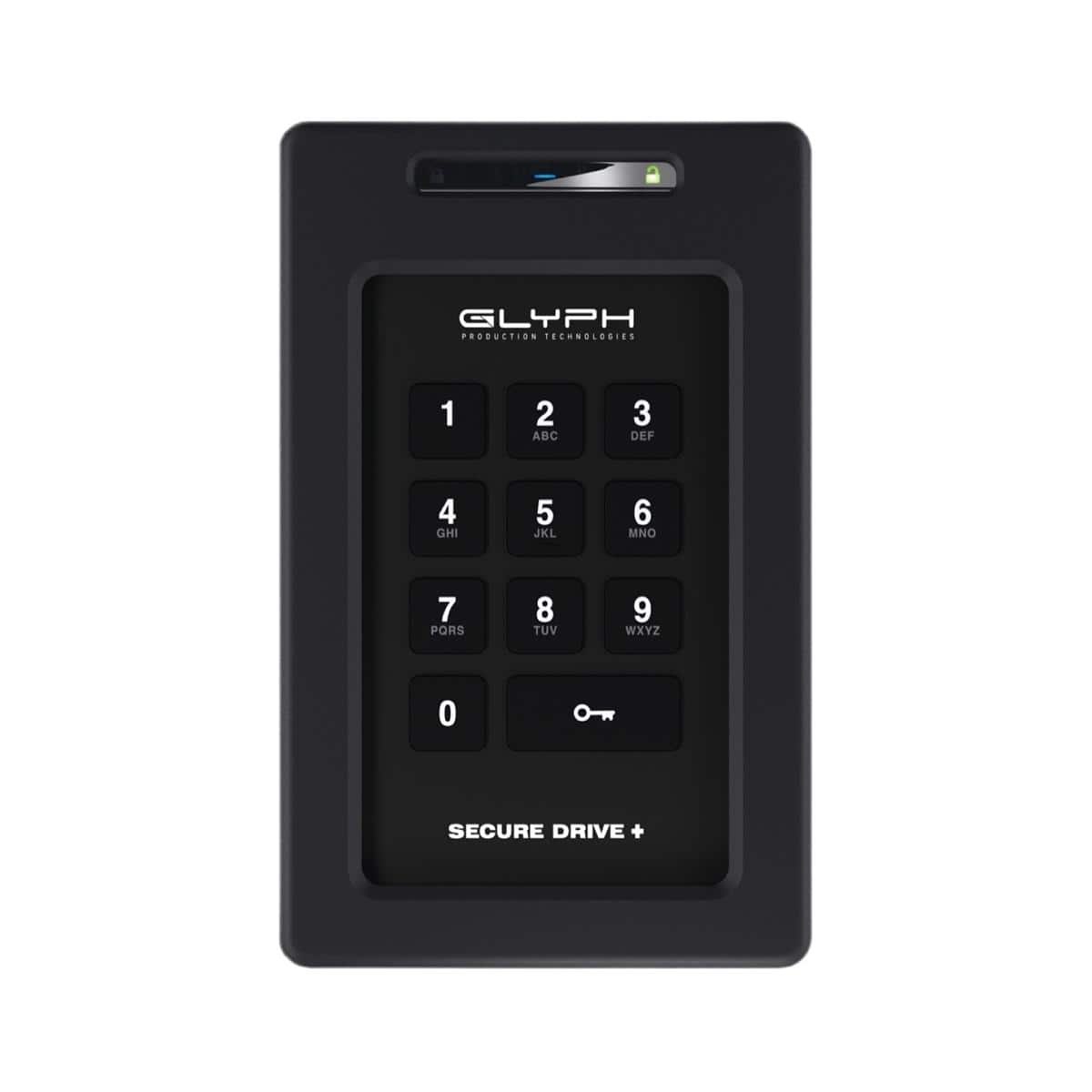Glyph Technologies - SecureDrive+ 8TB USB 3.2 Gen 1 Encrypted External SSD with Keypad