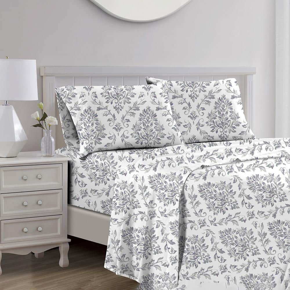 RT Designers Collection - Skylar Organic Cotton Ultra Soft Printed Sheet Set Multi Queen - Multicolor