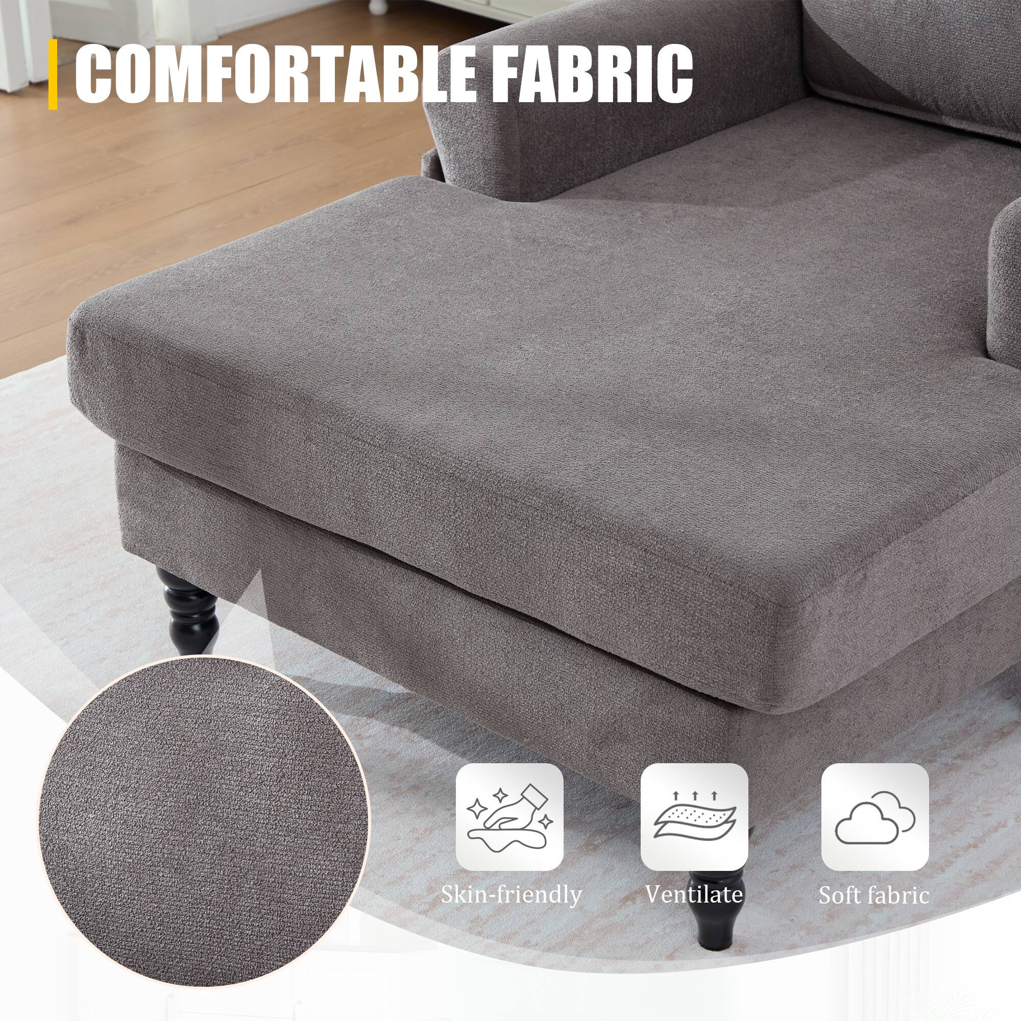COMFORTABLE FABRIC

- Skin-friendly
- Ventilate
- Soft fabric