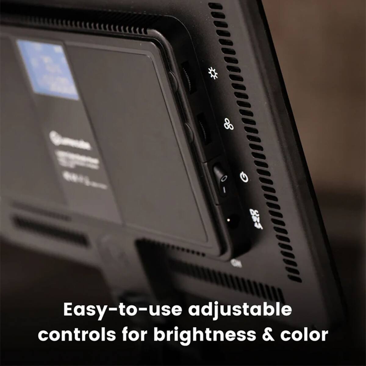 Easy-to-use adjustable controls for brightness & color