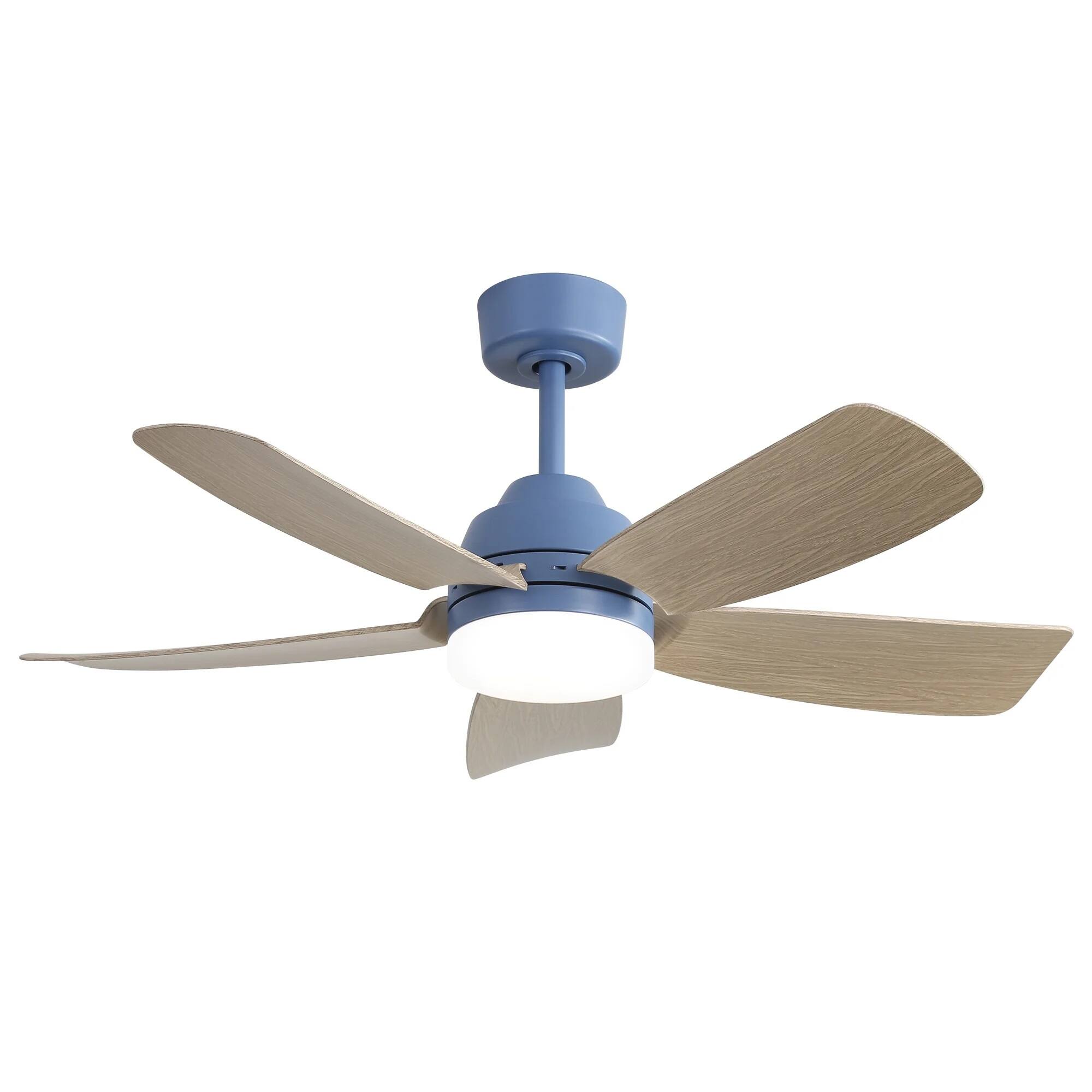 Alt View 4. Sofucor - 42 Inch Modern Bedroom Ceiling Fans with Lights and Remote Noiseless & Reversible DC 6 Speeds for Indoor/Living Room - Blue.