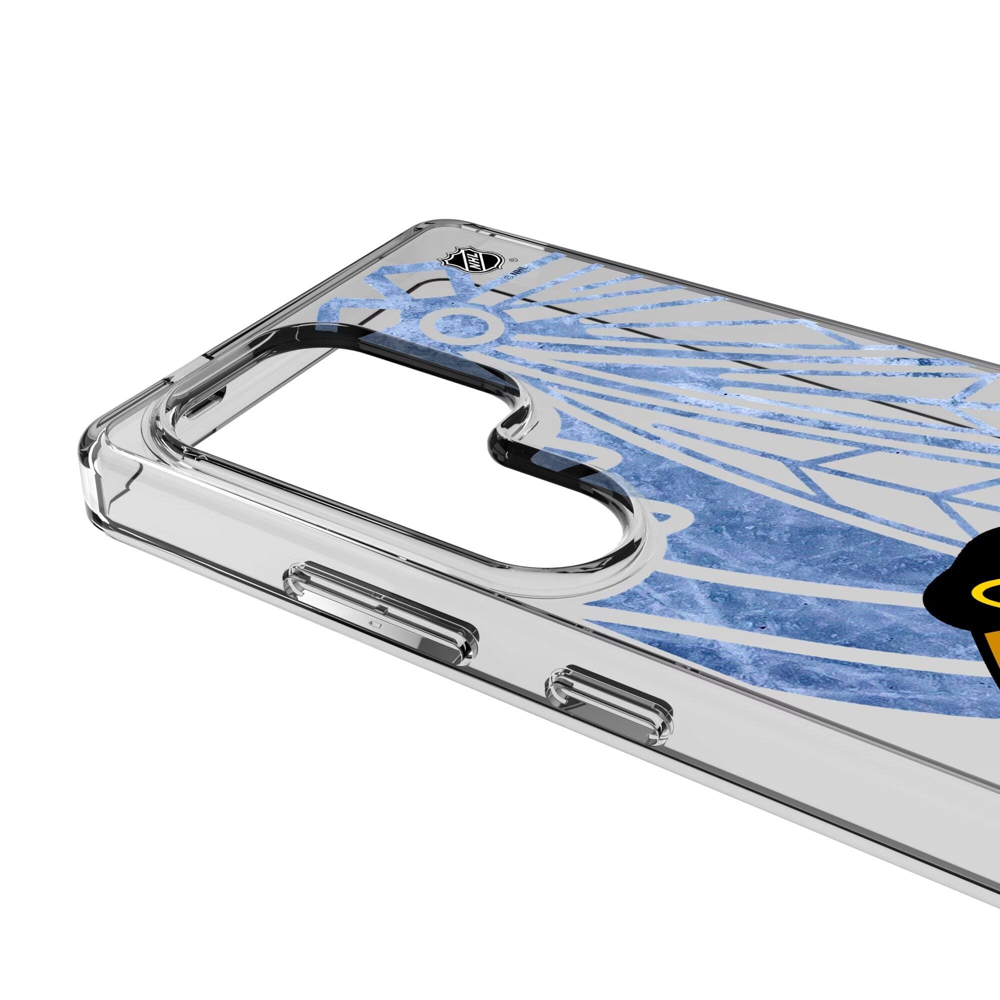 Alt View 2. Keyscaper - Chicago Blackhawks Galaxy Clear Ice Case - S23 Ultra - Multicolor.