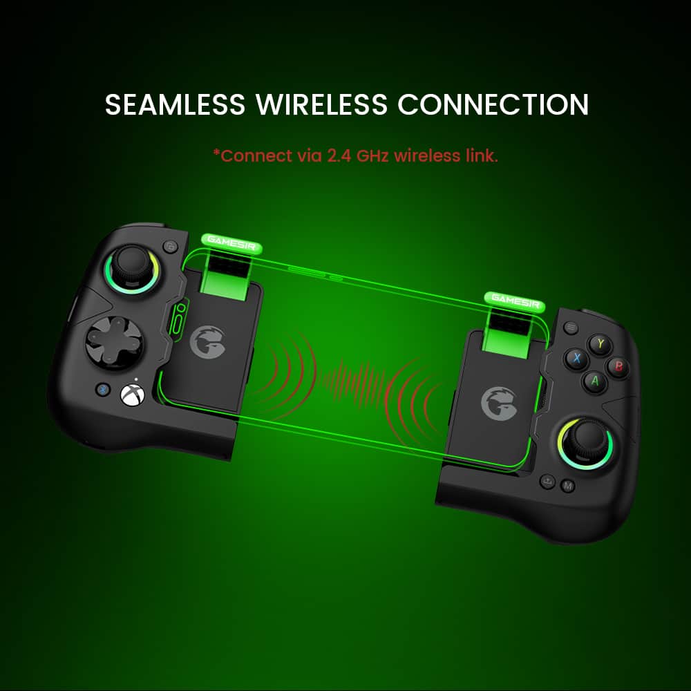 Seamless Wireless Connection * Connect via 2.4 GHz wireless link. GameSir i GameSir X Y A B M