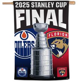 WinCraft - Edmonton Oilers vs. Florida Panthers 2025 Stanley Cup Final Matchup 28" x 40" Single-Sided Vertical Banner - Multicolor