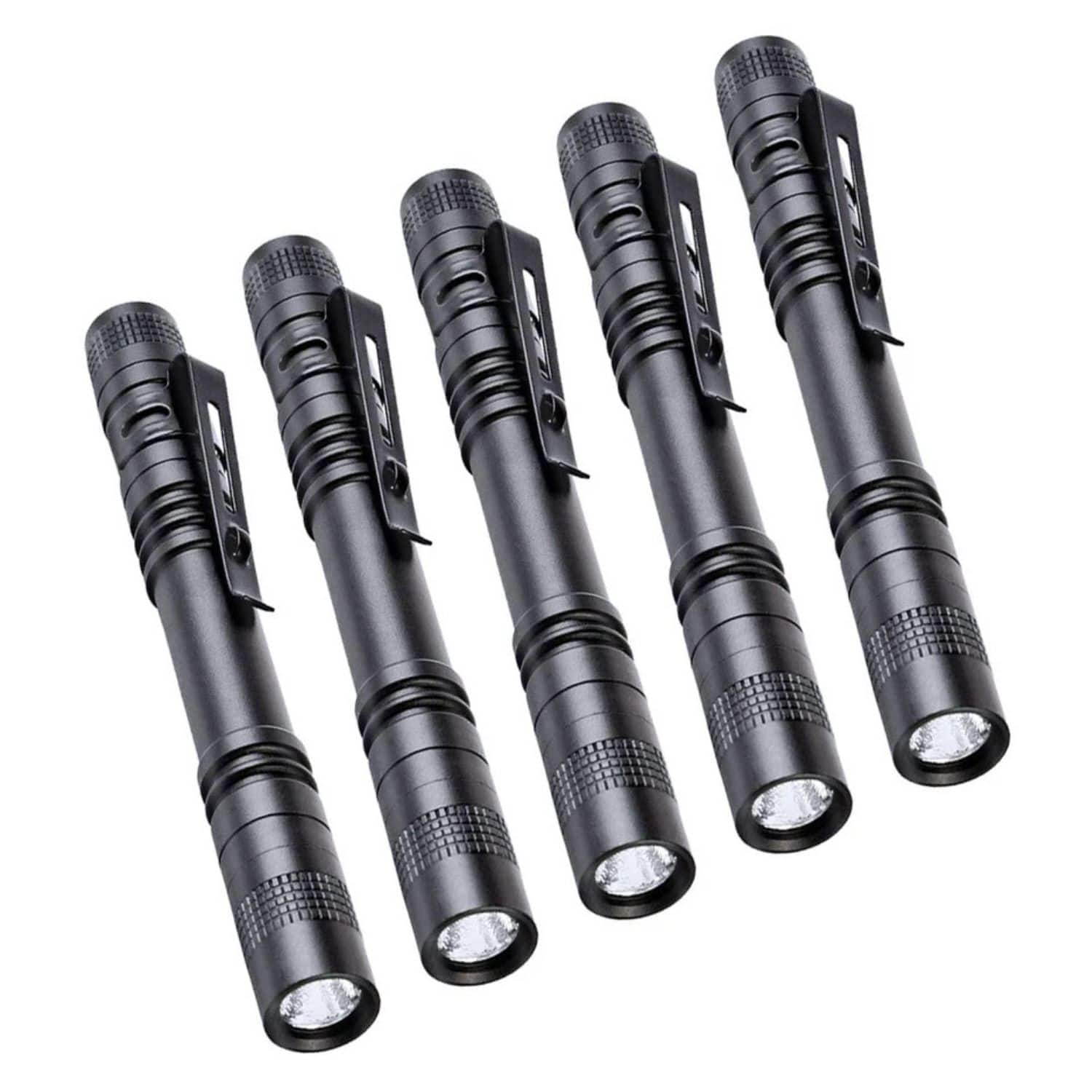 Stock Preferred - 5-Pack LED Mini Pen Flashlights, Pocket Torch, Waterproof & Portable