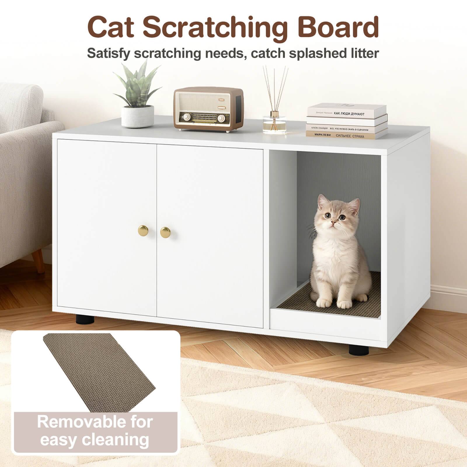 Cat Scratching Board  
Satisfy scratching needs, catch splashed litter  
Removable for easy cleaning