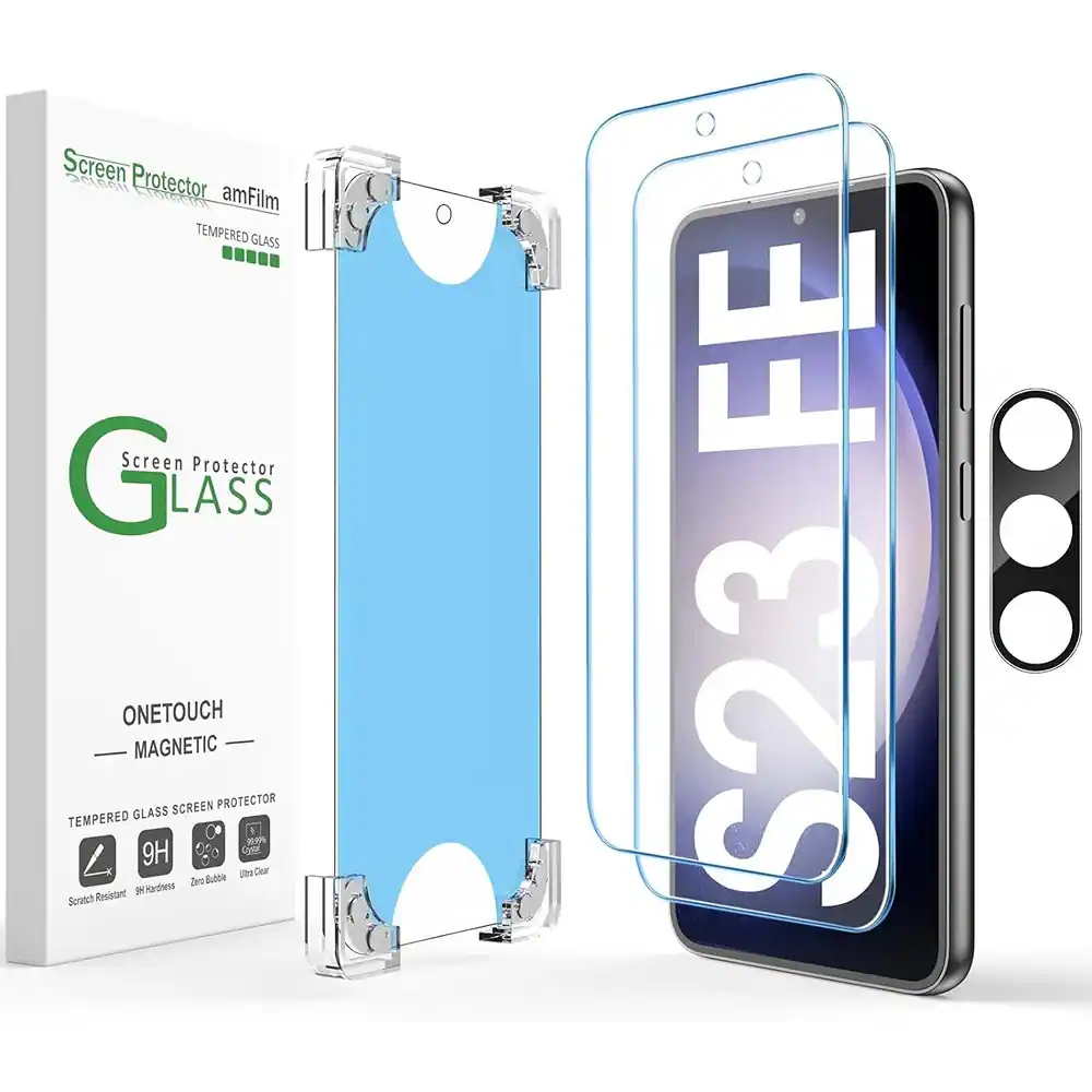 Screen Protector
amFilm
TEMPERED GLASS
Screen Protector
GLASS
ONETOUCH
MAGNETIC
TEMPERED GLASS SCREEN PROTECTOR
9H
Scratch Resistant
9H Hardness
Zero Bubble
Ultra Clear
S23
