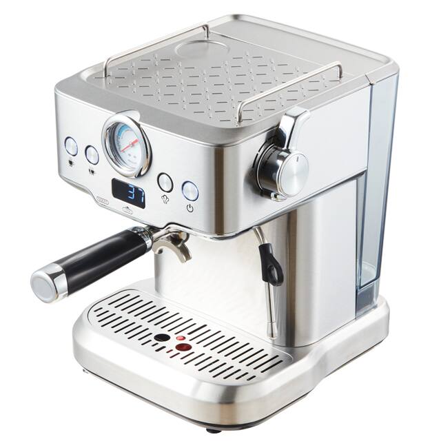 Alt View 1. Dexmalle - Dexmalle-20 Bar Professional Espresso Machine with Milk Frother-Silver - Silver.