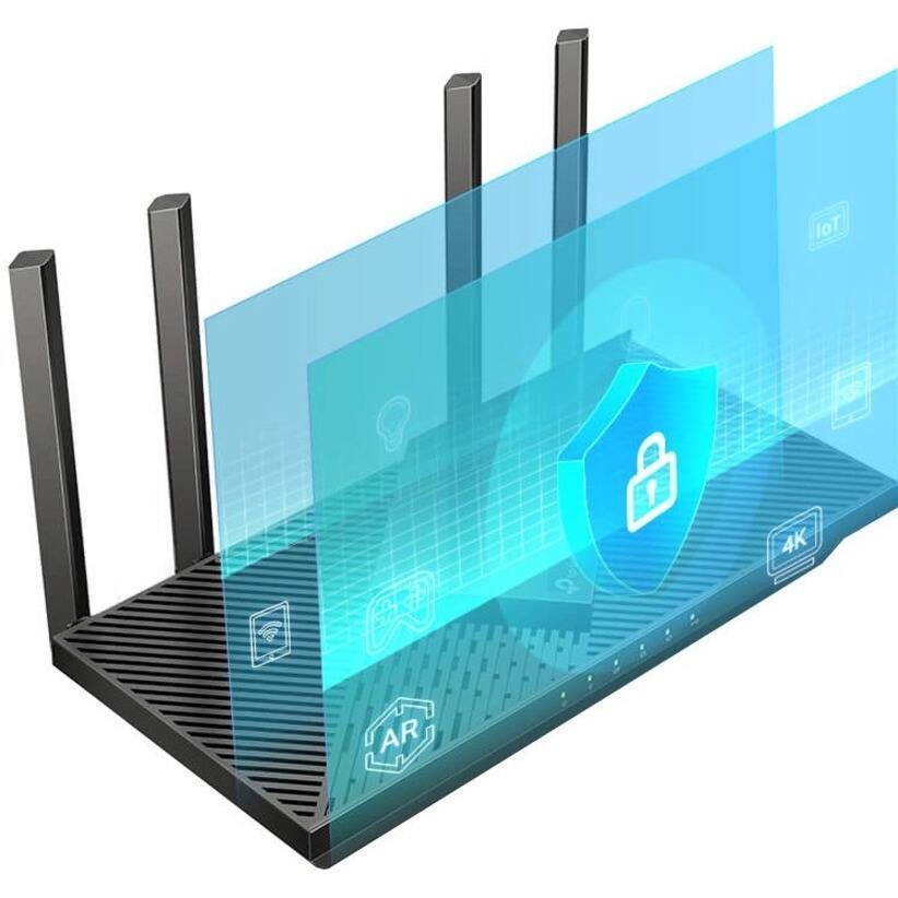 Alt View 4. TP-Link - TP-Link Archer AX55 - Wi-Fi 6 IEEE 802.11ax Ethernet Wireless Router - Dual Band - OFDMA - MU-MIMO - OneMesh Compatible - Unknown.