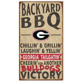 Jardine - Georgia Bulldogs 11'' x 20'' Indoor/Outdoor BBQ Sign - Tan