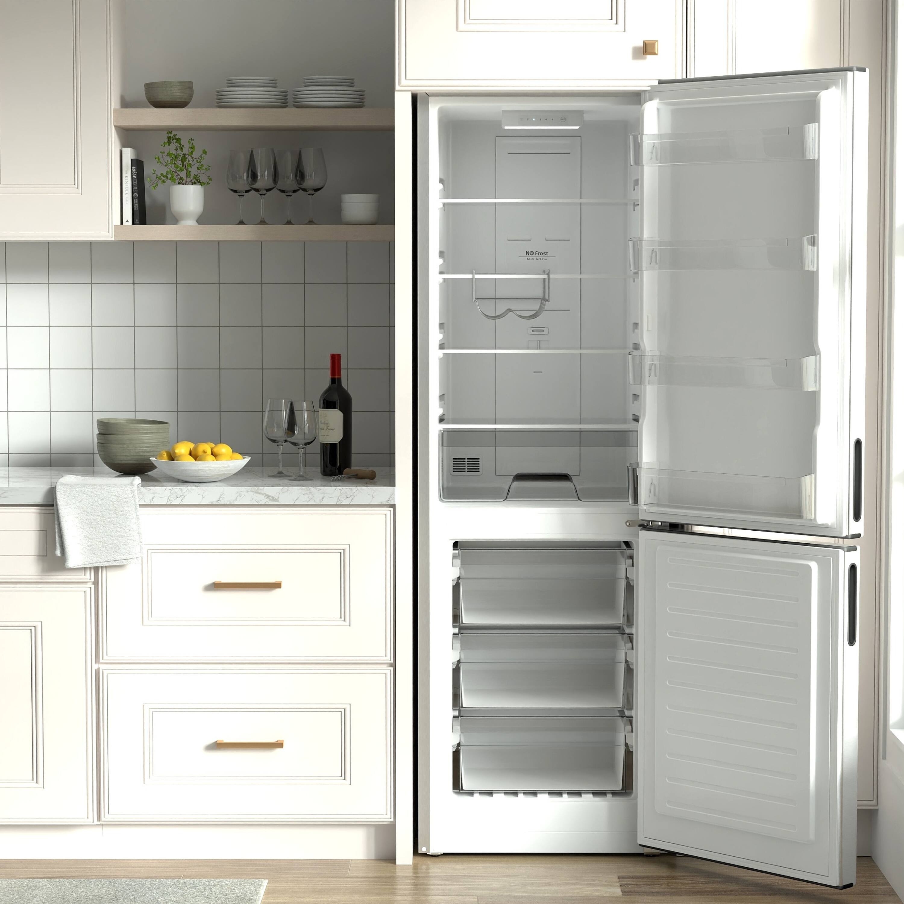 Alt View 9. Conserv - Conserv 11 cu ft. 24 inch Wide Bottom Freezer Refrigerator Counter Depth Fridge Wine Rack Stainless 110V - Stainless.