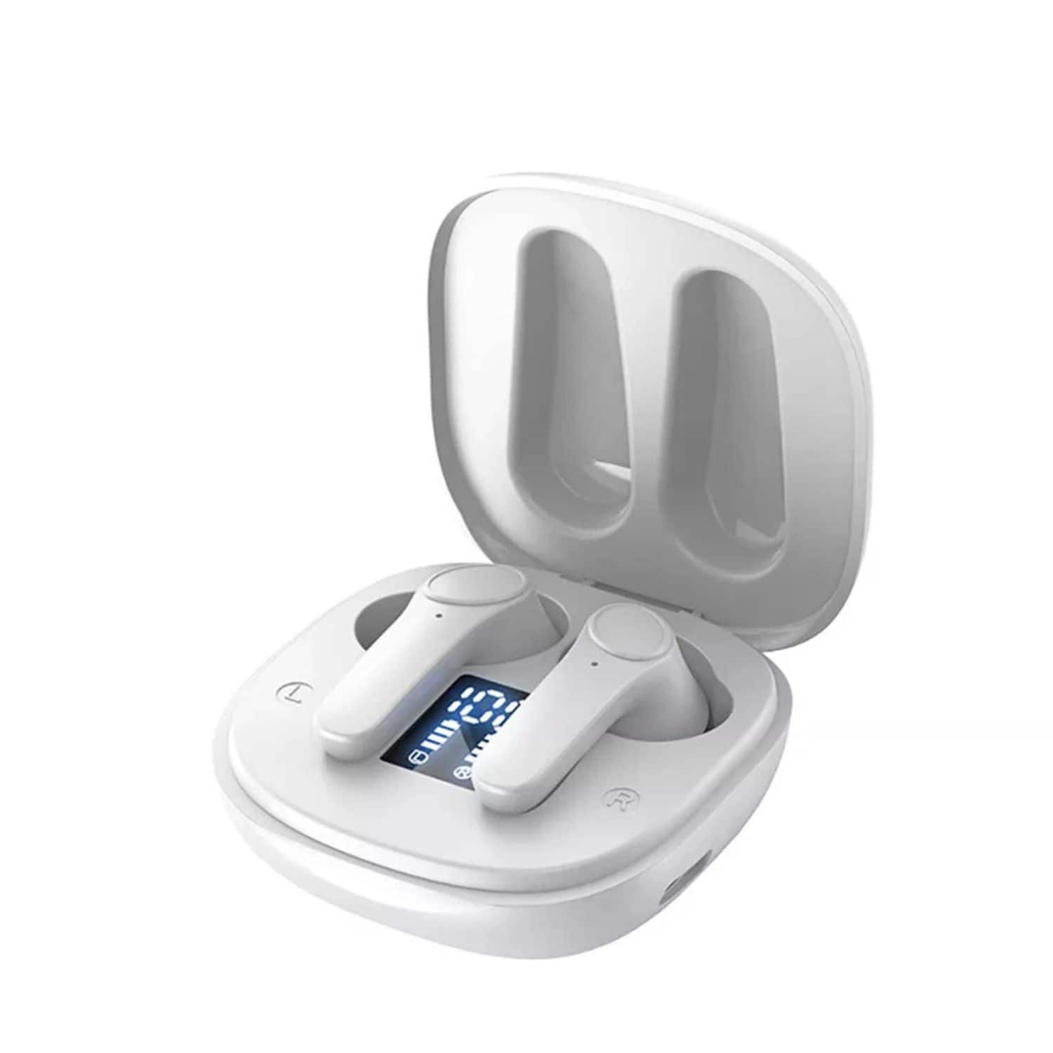 Stock Preferred - Wireless Bluetooth 5.3 Translation Earbuds with Charging Case - White
