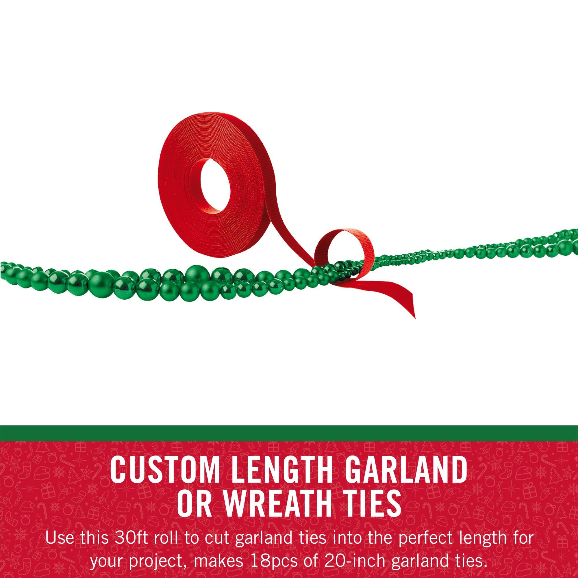 CUSTOM LENGTH GARLAND OR WREATH TIES

Use this 30ft roll to cut garland ties into the perfect length for your project, makes 18pcs of 20-inch garland ties.
