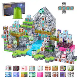 Glintex - Magnetic Blocks 100PCS Zombie Set, STEM Montessori Building Cubes for Creative Stacking Play