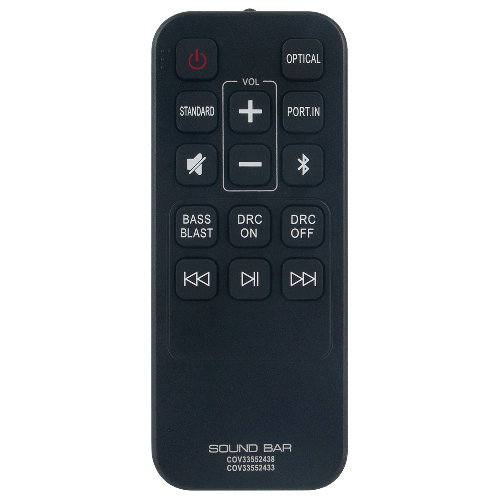 ALLIMITY - Replacement Remote Control COV33552438 COV33552433, Fit for LG Soundbar - Black