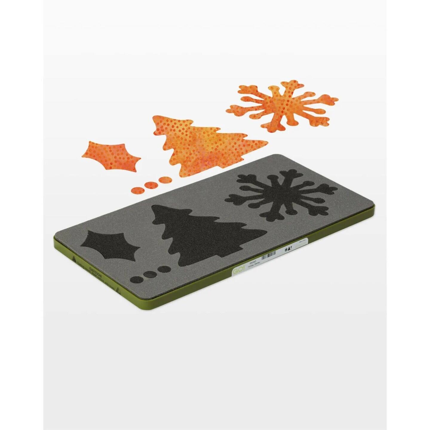 Left. AccuQuilt - AccuQuilt GO! Fabric Cutting Dies; Holiday Medley - Black.