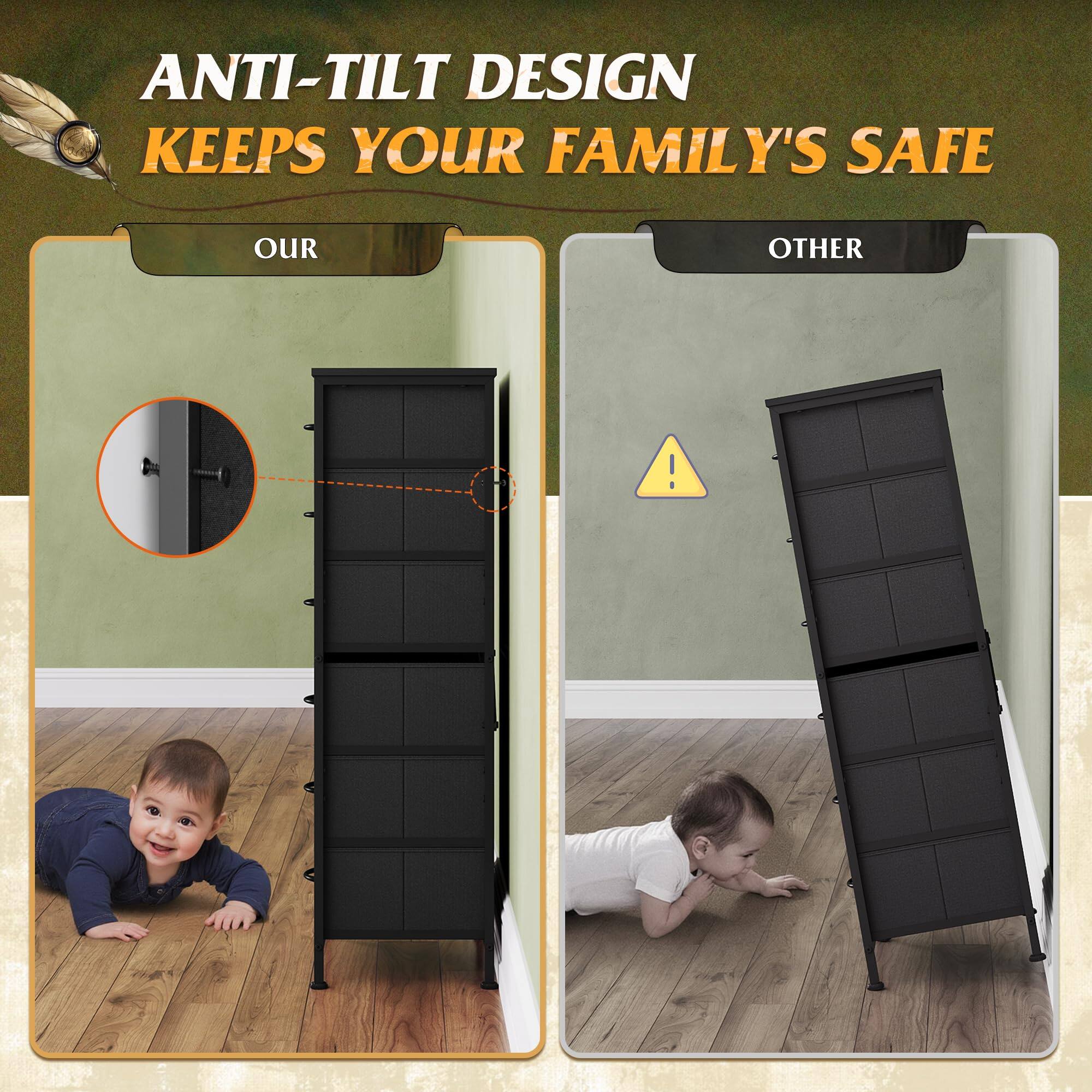 ANTI-TILT DESIGN  
KEEPS YOUR FAMILY'S SAFE  

OUR  
OTHER