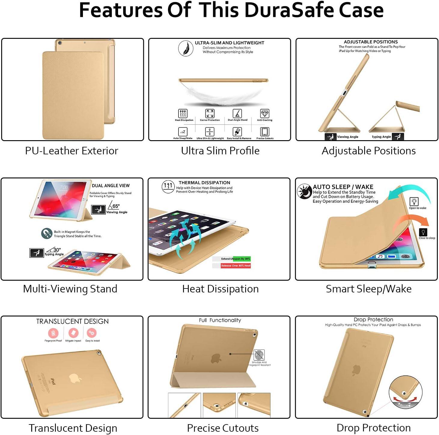 DuraSafe Cases iPad Pro 12.9 inch 1st Gen 2015 Trifold PC Smart Case ...