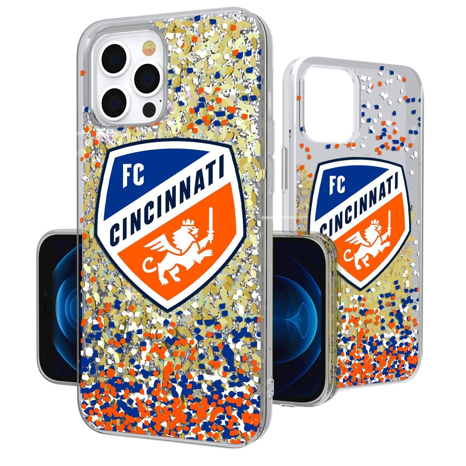 Keyscaper - MLS - FC Cincinnati iPhone Confetti Glitter Design Case - 14 - Multicolor