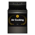 Whirlpool - 5.3 Cu. Ft. Freestanding Electric Convection Range with No Preheat Air Fry and Air Baking - Black Stainless