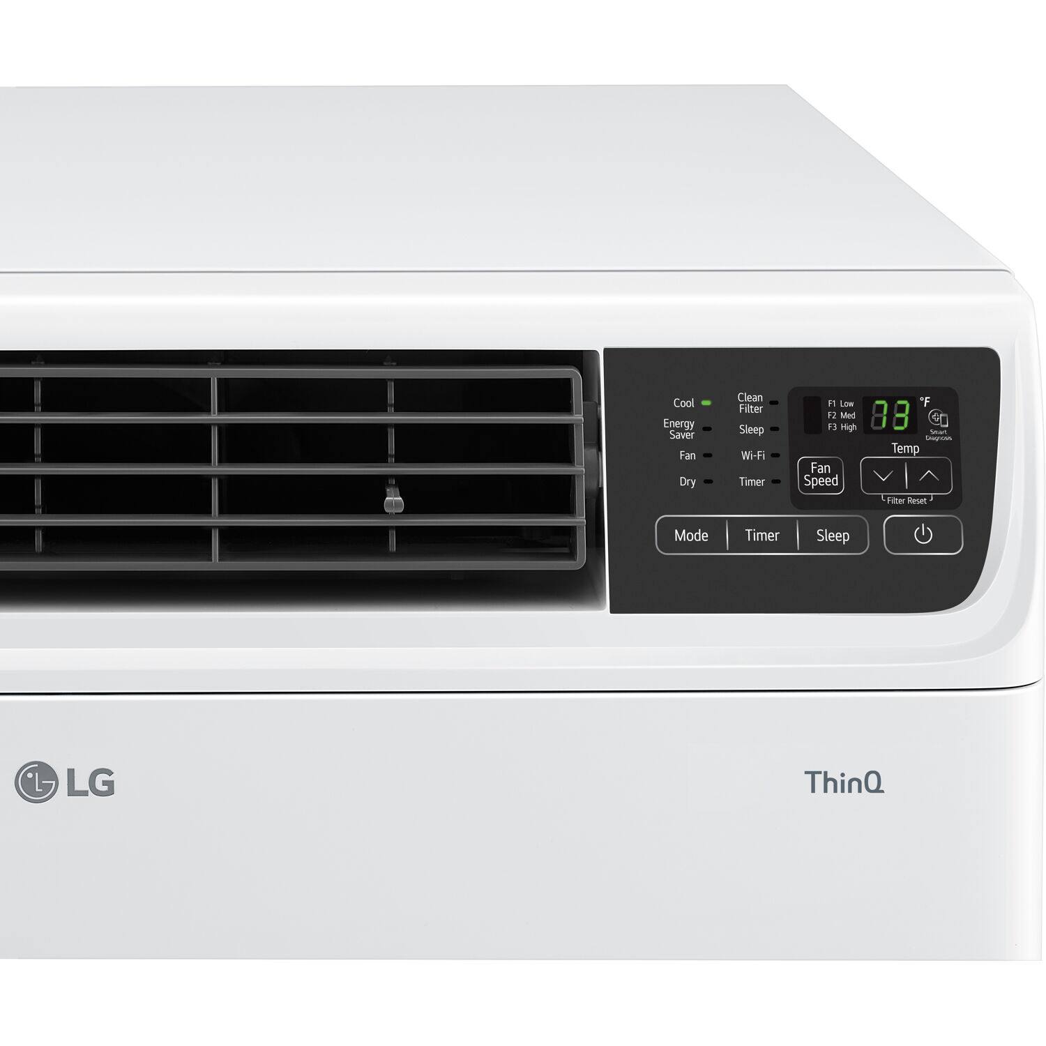 Alt View 7. LG - 18,000 BTU 1,000 Sq. Ft. 230V Smart Window Air Conditioner - White.