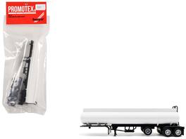 Tag-Axle Elliptical Tanker Trailer 1/87 (HO) Plastic Model by Promotex - White
