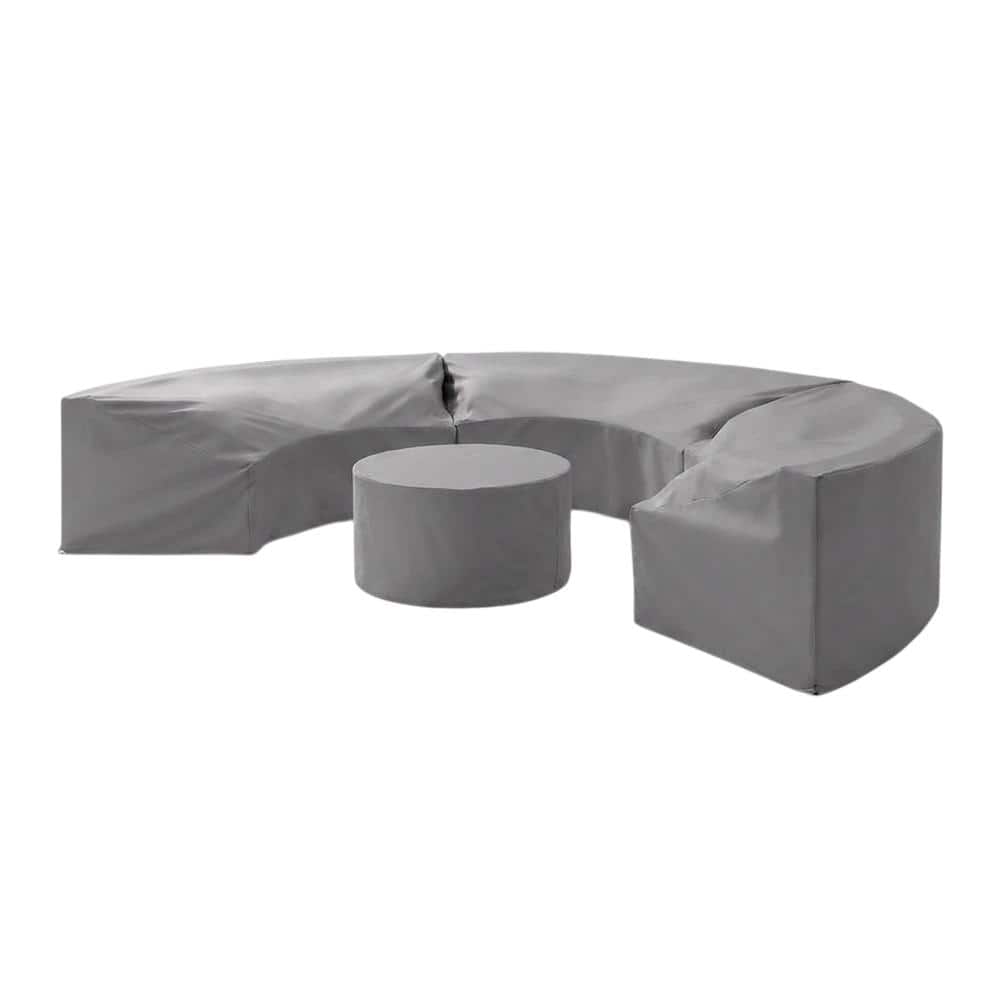 Crosley Furniture - Catalina 4Pc Outdoor Furniture Cover Set, 3 Round Sectional Sofas & Coffee Table - Gray price history on PriceWatchPro