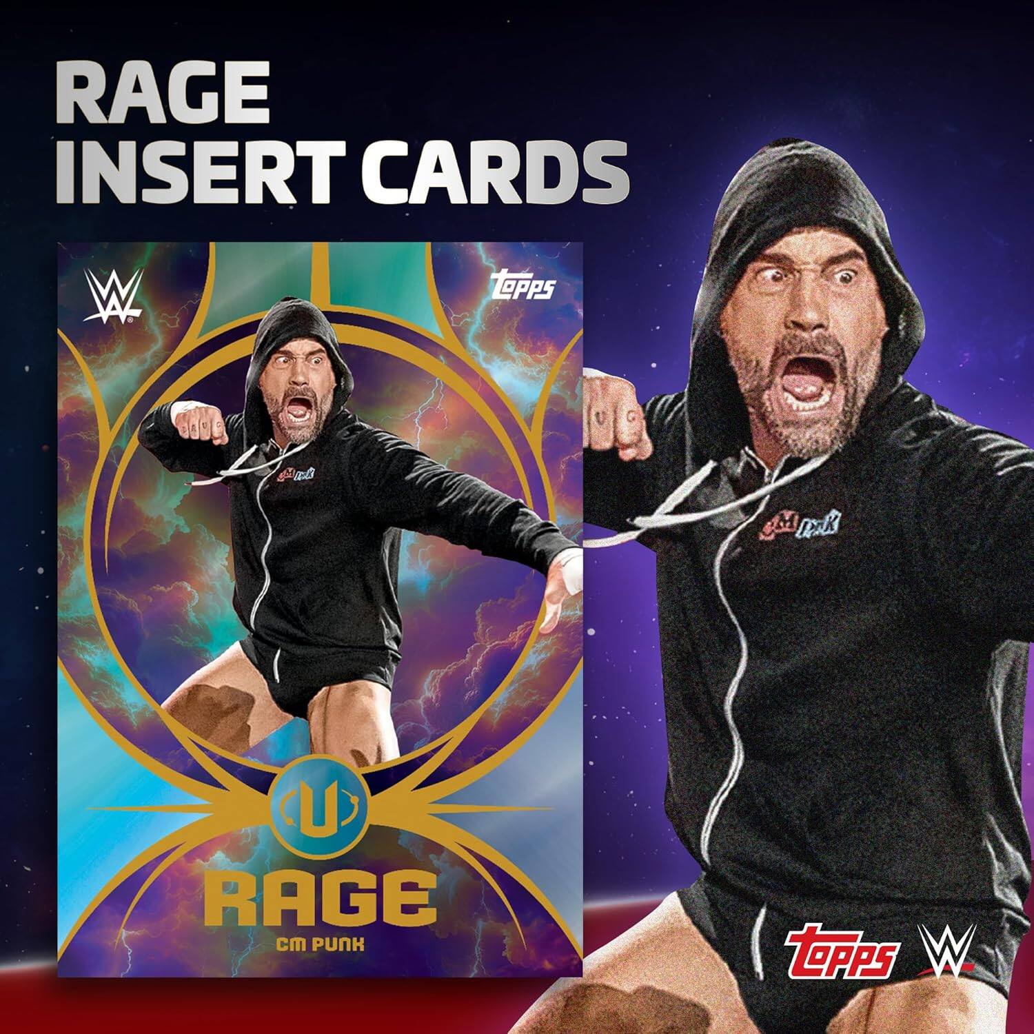 RAGE INSERT CARDS

RAGE
CM PUNK

WWE
Topps