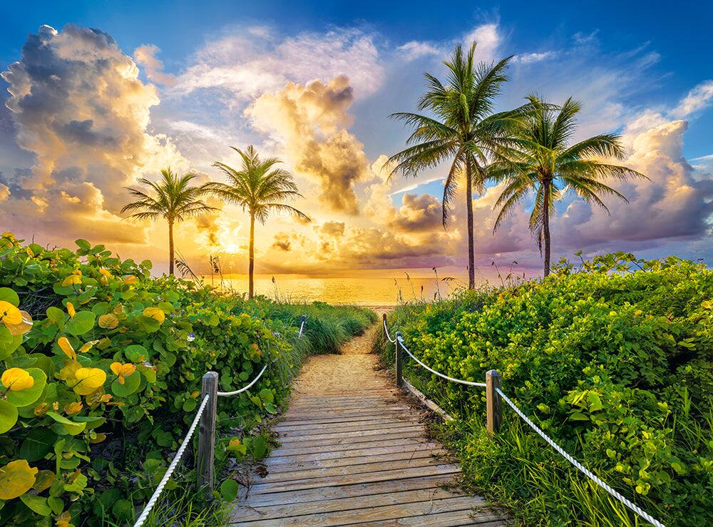 Angle. Castorland - CASTORLAND 3000 Piece Jigsaw Puzzles, Colorful Sunrise in Miami, USA, Adult Puzzles, Castorland C-300617-2 - Red.