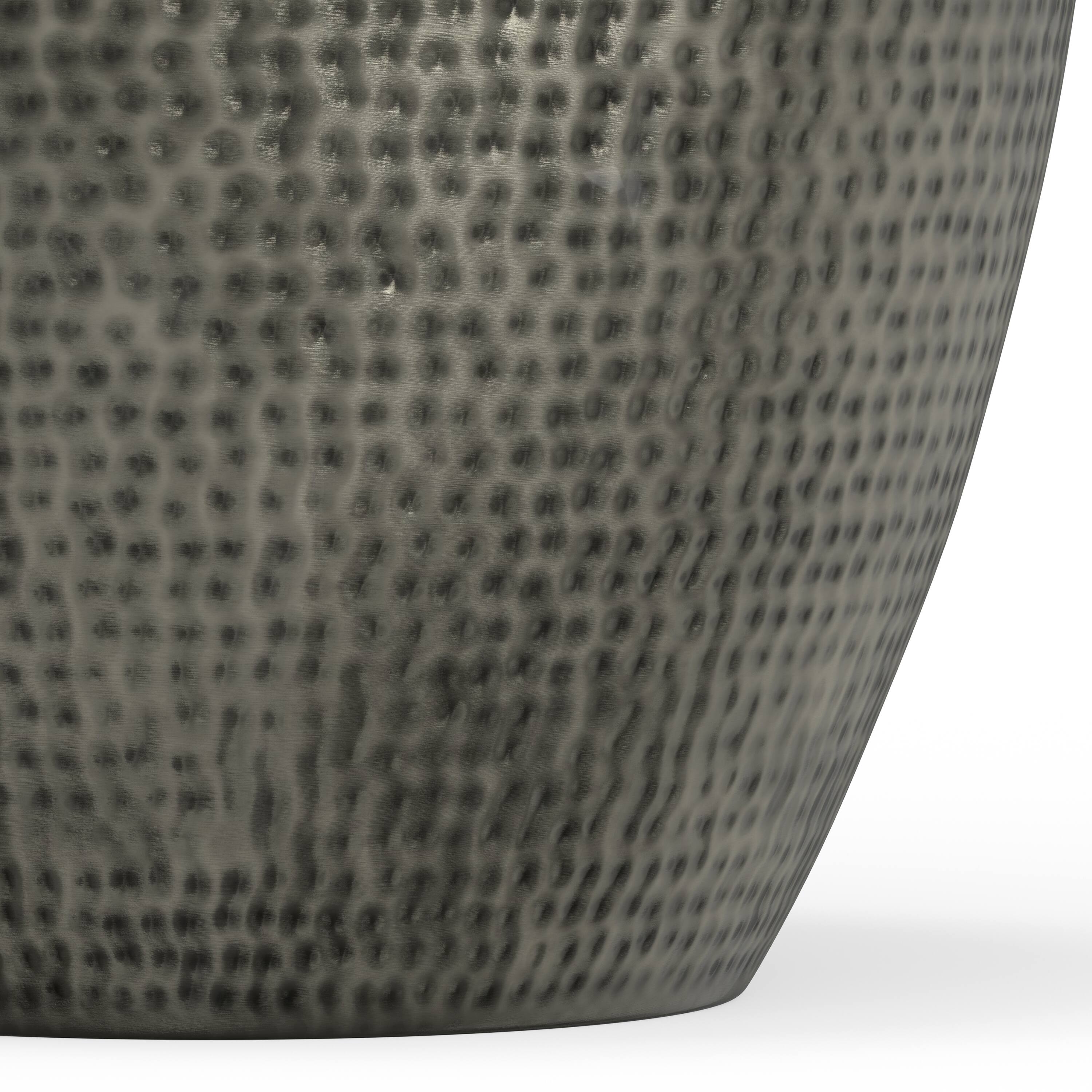 Alt View 2. Simpli Home - Preston Modern Industrial 22 inch Wide Metal Metal Side Table in Antique Silver , Fully Assembled - Antique Silver.