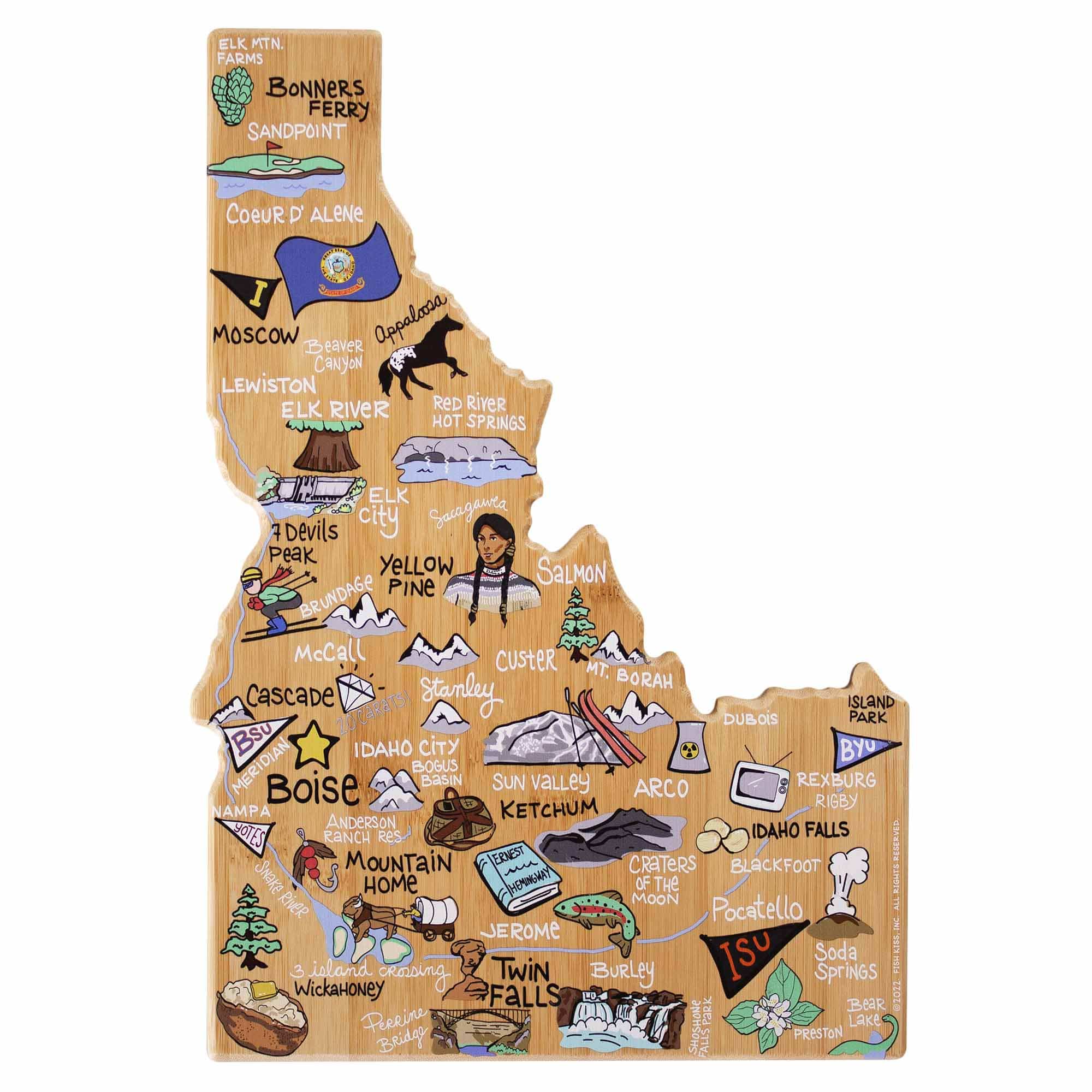 Totally Bamboo - Idaho Cutting Board with Artwork by Fish Kiss price history on PriceWatchPro