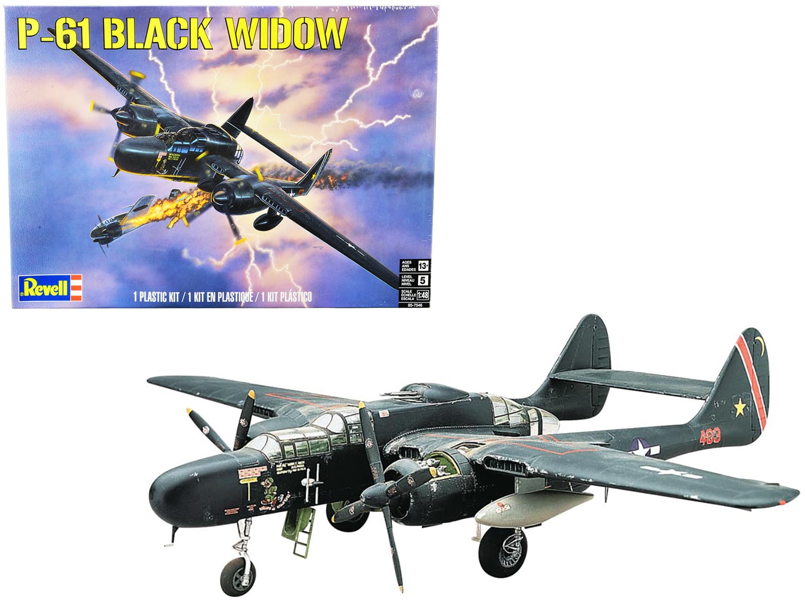 P-61 BLACK WIDOW

1 PLASTIC KIT / 1 KIT EN PLASTIQUE / 1 KIT PLÁSTICO

Revell

AGES 13+ / 5+