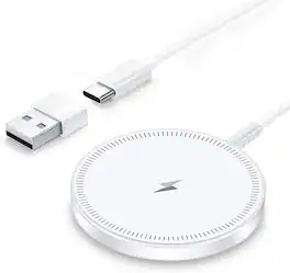 Core Tech - Magnetic Wireless Charging Pad with USB-C Cable and USB-A Adapter, 1-Pack - White
