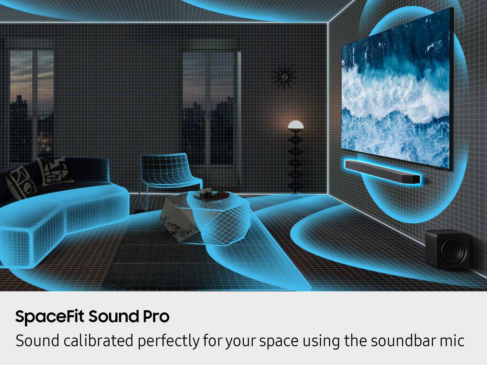 SpaceFit Sound Pro
Sound calibrated perfectly for your space using the soundbar mic