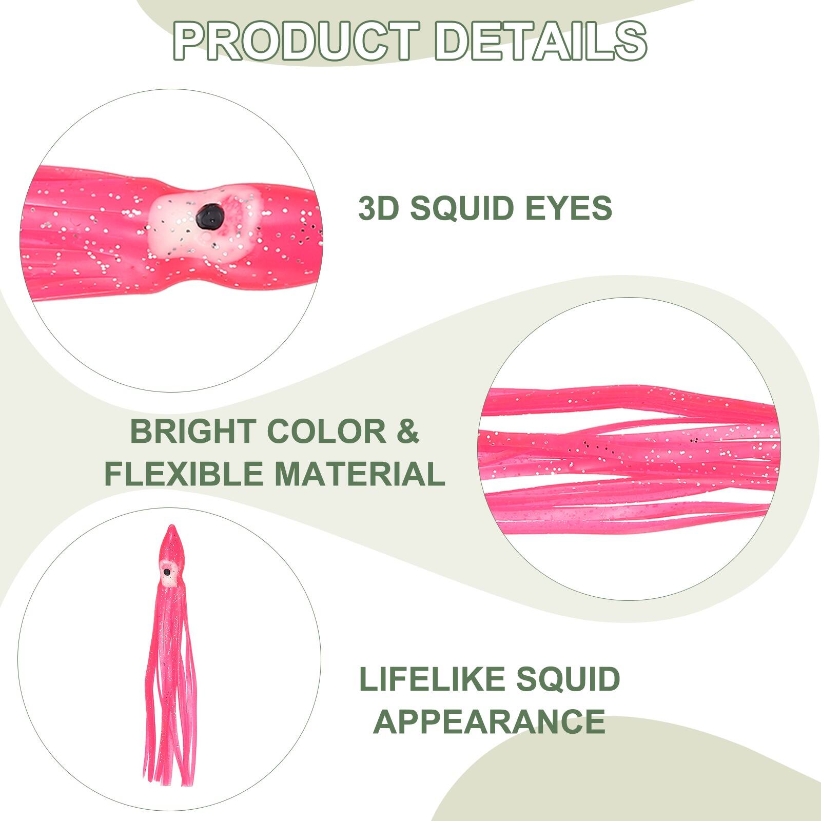 Unique Bargains Fishing Squid Skirts Glow Soft Plastic Trolling Lures ...