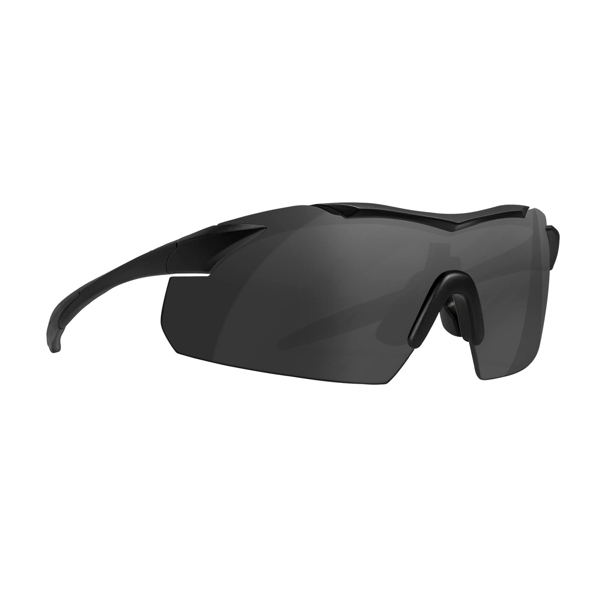 Left. Wiley X - Wiley X Changeable WXVapor Sunglasses (Smoke Gray, Clear Lens) - Gray.