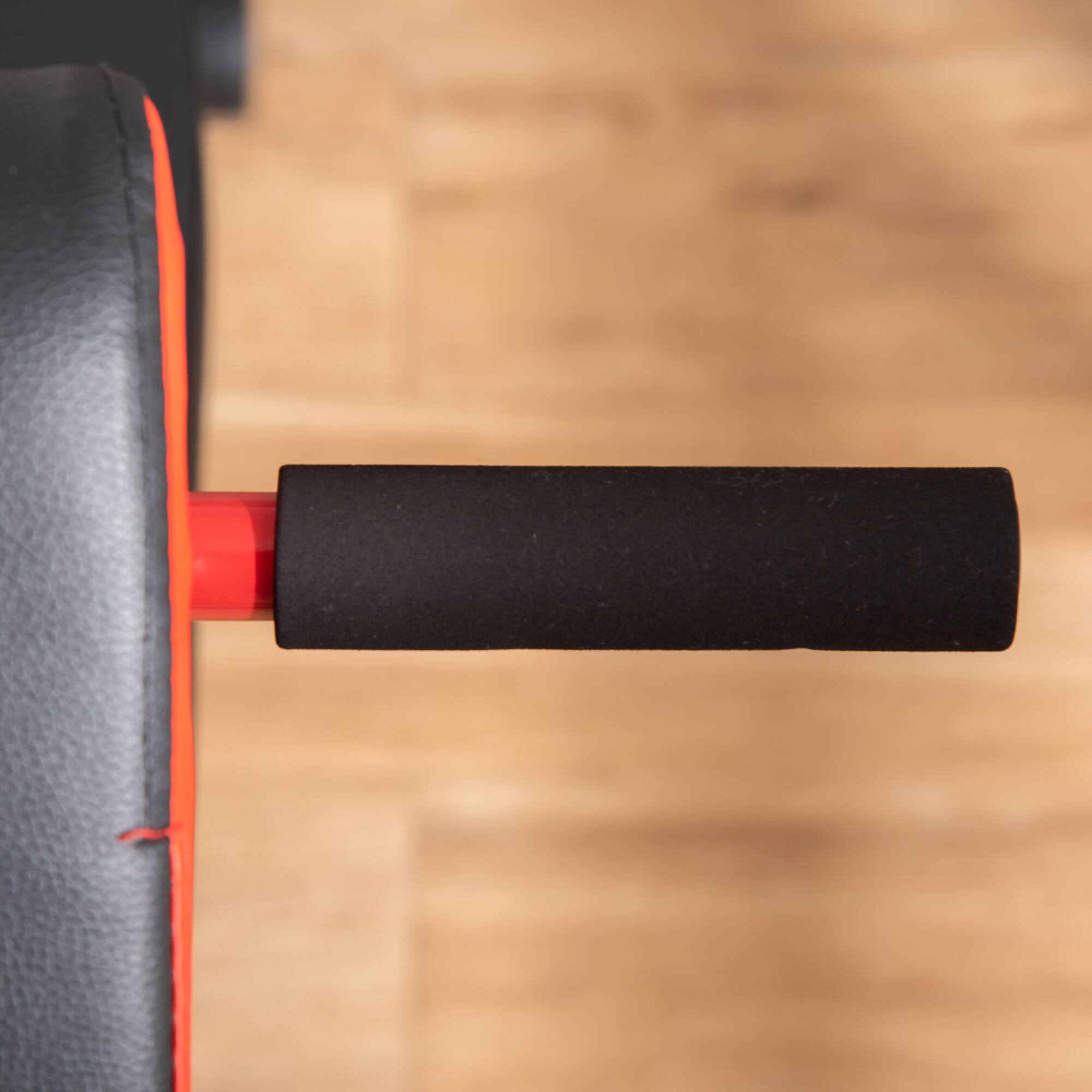 Alt View 8. Soozier - Adjustable Hyper Extension Dumbbell Weight Bench, Foam Leg Holders, Exercise Abs, Arms, Core - Black and Red.