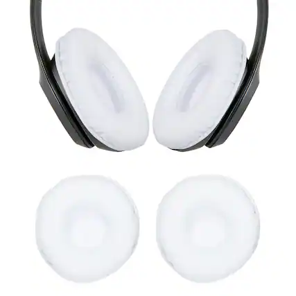 Front. Unique Bargains - 2pcs Universal Wireless Ear Pads Replacement Cushions 2.2 Inch Soft High Density for Headphones Gaming - White.