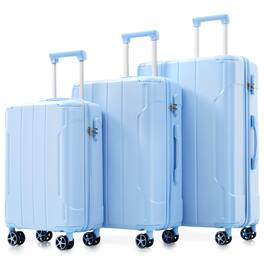 TinyHomie - Luggage Sets 3 Piece Hard shell ABS Lightweight Durable Suitcases with Double Spinner Wheels 20/24/28 Inch SKyblue - Sky Blue