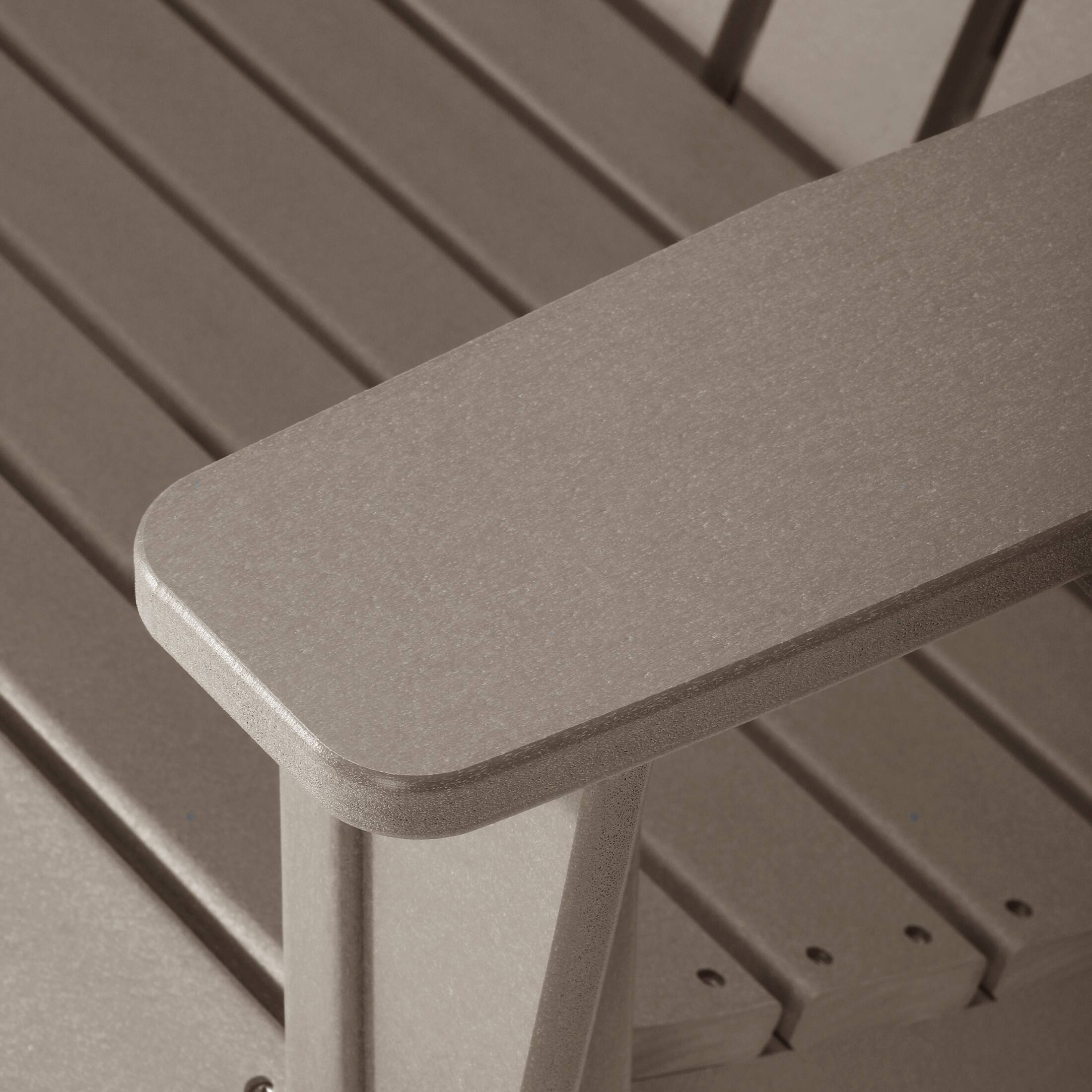 Alt View 3. WestinTrends - WestinTrends St. Augustine Outdoor Patio 49" HDPE Folding Adirondack Garden Bench - Weathered Wood.