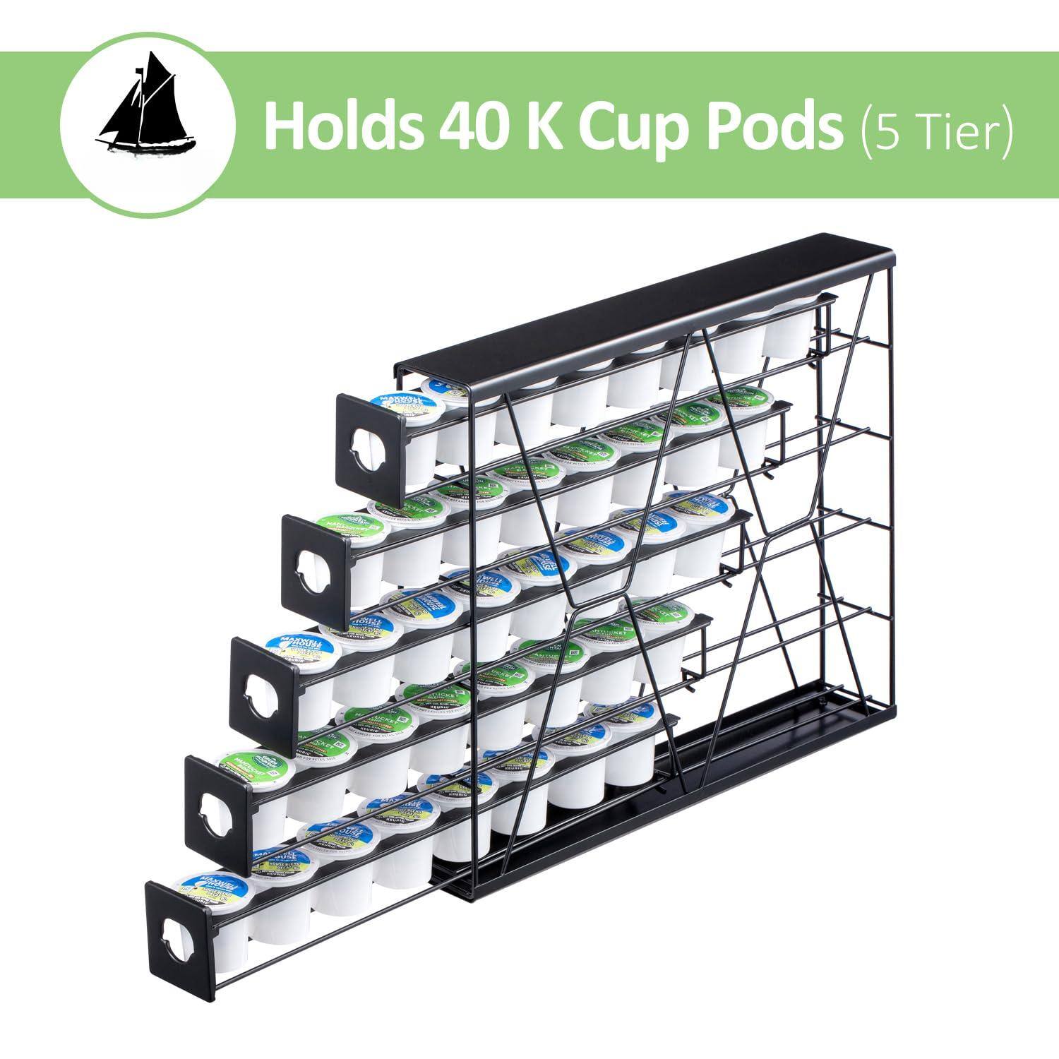 Holds 40 K Cup Pods (5 Tier)