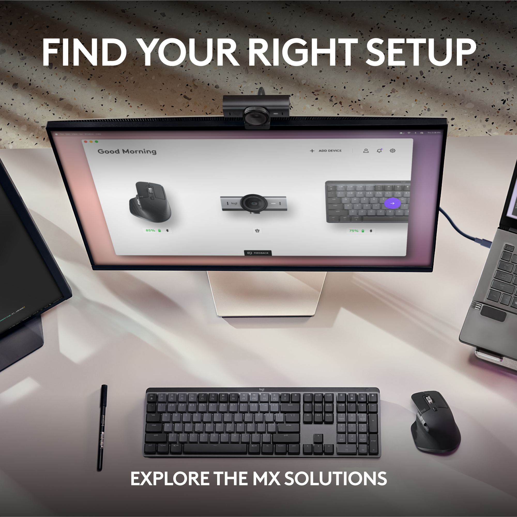 FIND YOUR RIGHT SETUP Good Morning ON CENT. . d d - - - addiac a - - 1 - - - - . T - - I - - d - - : . - - - - - . - - 1 - . - I . - EXPLORE THE MX SOLUTIONS