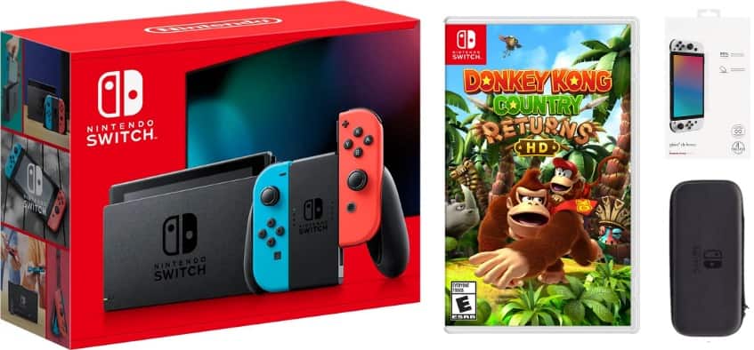 Switch Bundle With Accessories & Donkey Kong Game - Nintendo Switch