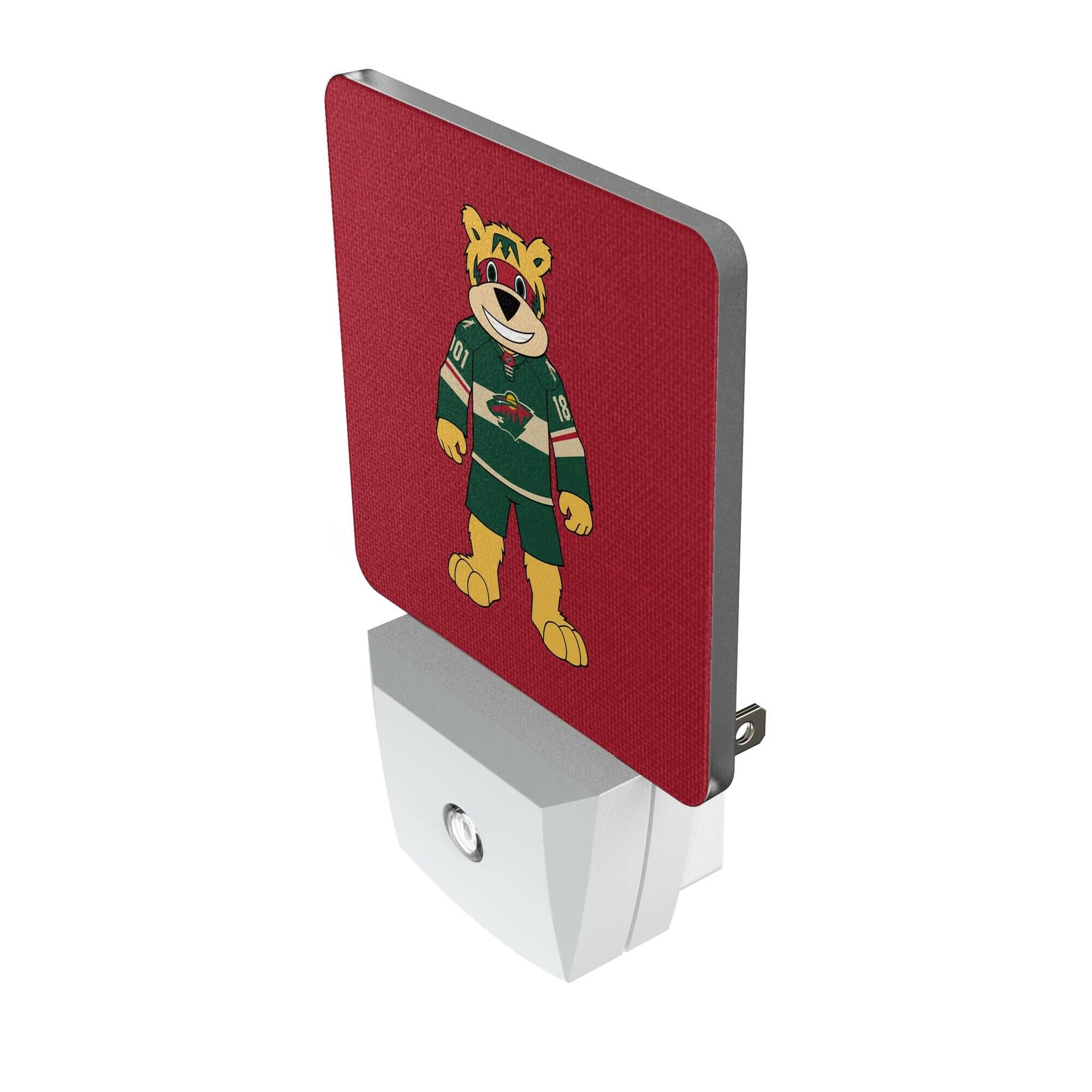 Alt View 1. Keyscaper - Minnesota Wild 2-Pack Solid Design Mascot Nightlight Set - White.