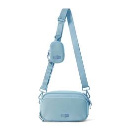 Bagsmart - REIKI Compact RFID Crossbody Bag, Lightweight Sling with Detachable Mini Case for Daily Use - Carolina Blue